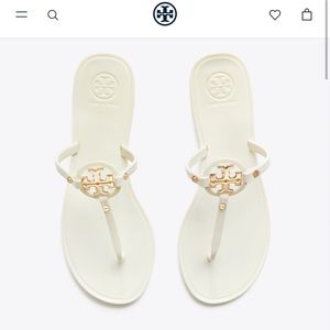 TORY BURCH MINI MILLER JELLY THONG SANDAL Ivory